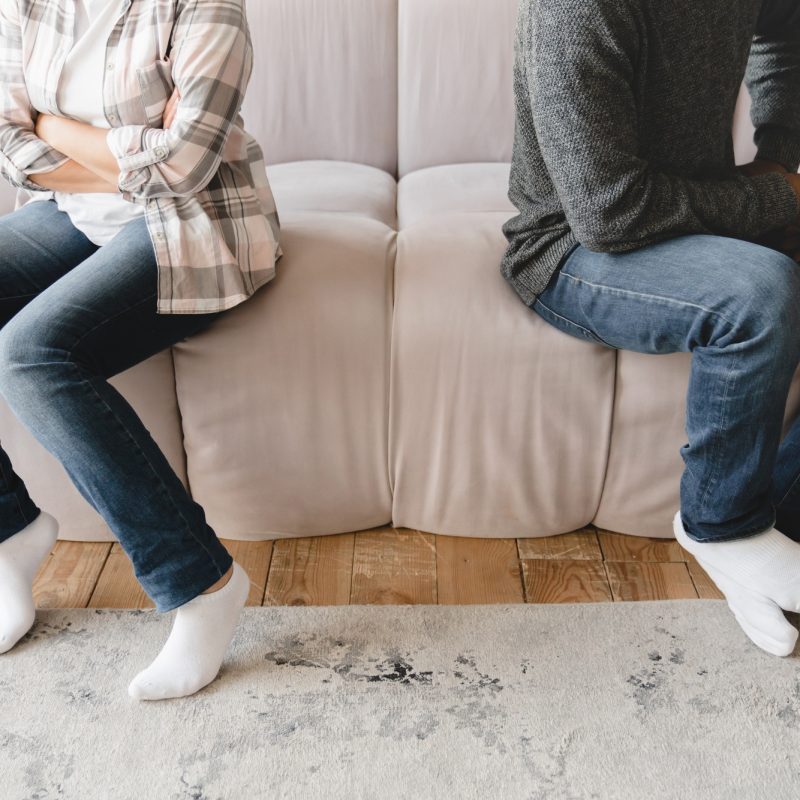 Couple divorce, arguing, marriage problems. Misunderstaning between partners. Psychology therapy.